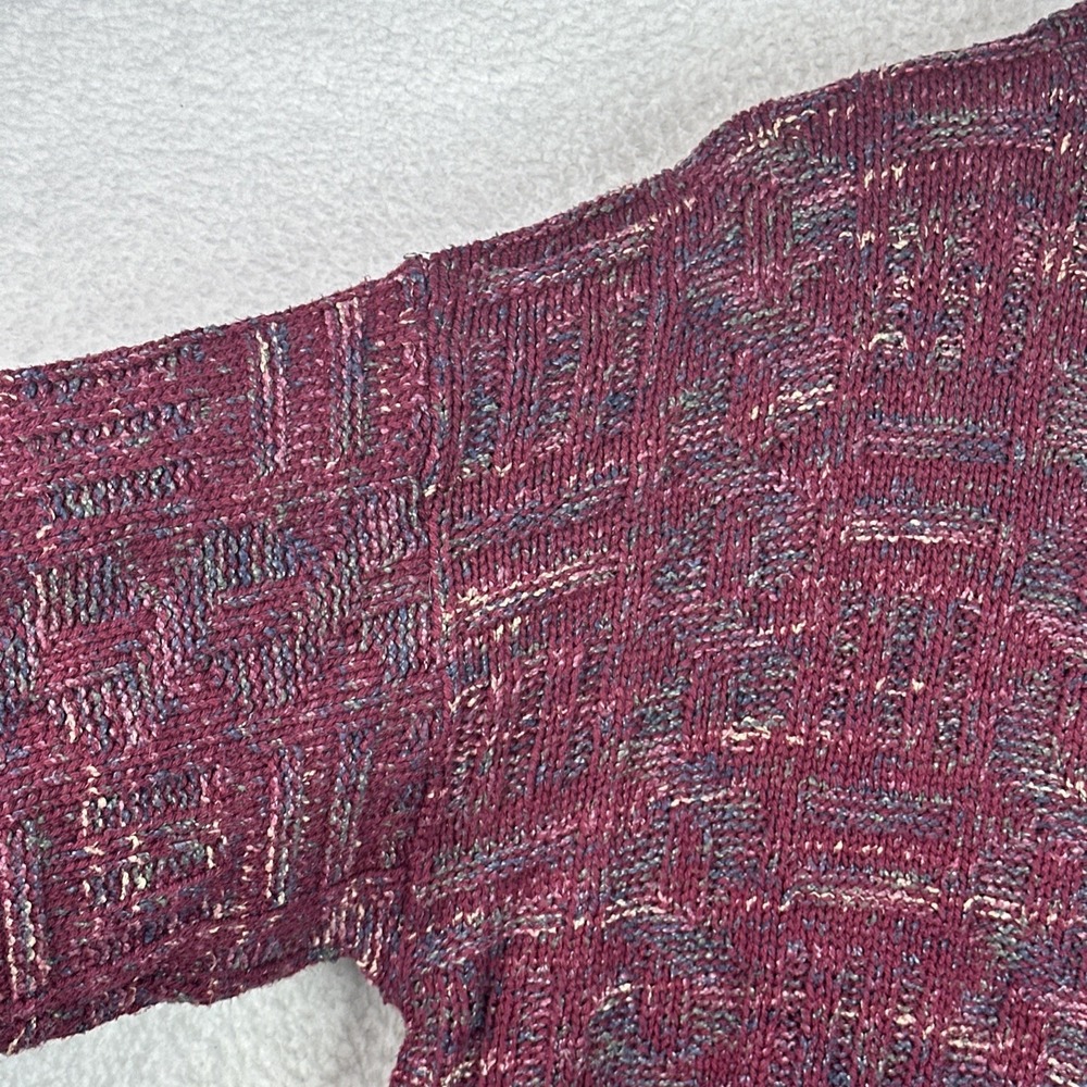 Vintage 90s Thane Sweater Mens L Marled Knit Textured Crewneck USA Grandpa Core - Picture 3 of 5